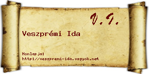 Veszprémi Ida névjegykártya