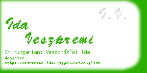 ida veszpremi business card